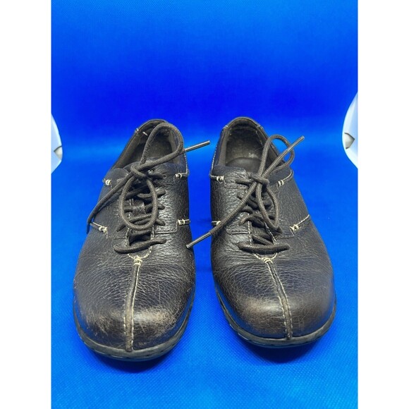 Women’s Clarks Bendables Size 7 Brown Leather Lace Up Casual Shoes - Picture 2 of 9